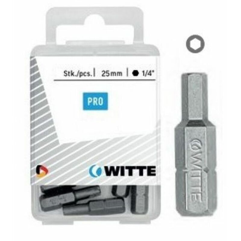 Set di punte WITTE Hex Esagonale 10 Unità 10 Pezzi