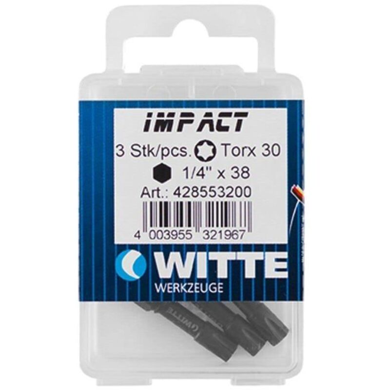 Witte - 428559 - Impact tips in plastic box - PZ 2/3 units/Length mm.38 (E6,3)