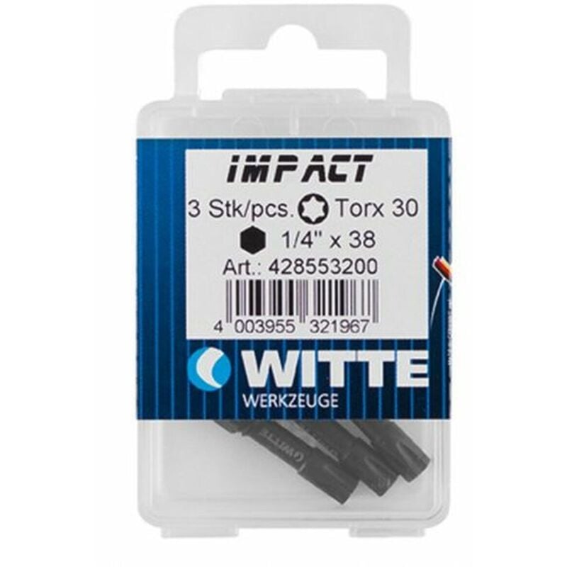 Set di punte WITTE Pozidriv PZ3 3 Unità 3 Pezzi