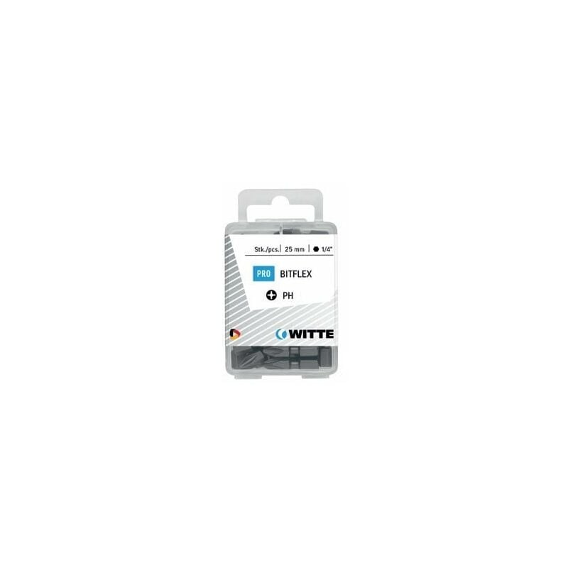 

Witte 428021 - 25 Puntas En Cajita De Plástico Largo 25 Mm (Ph 1 Bitflex)