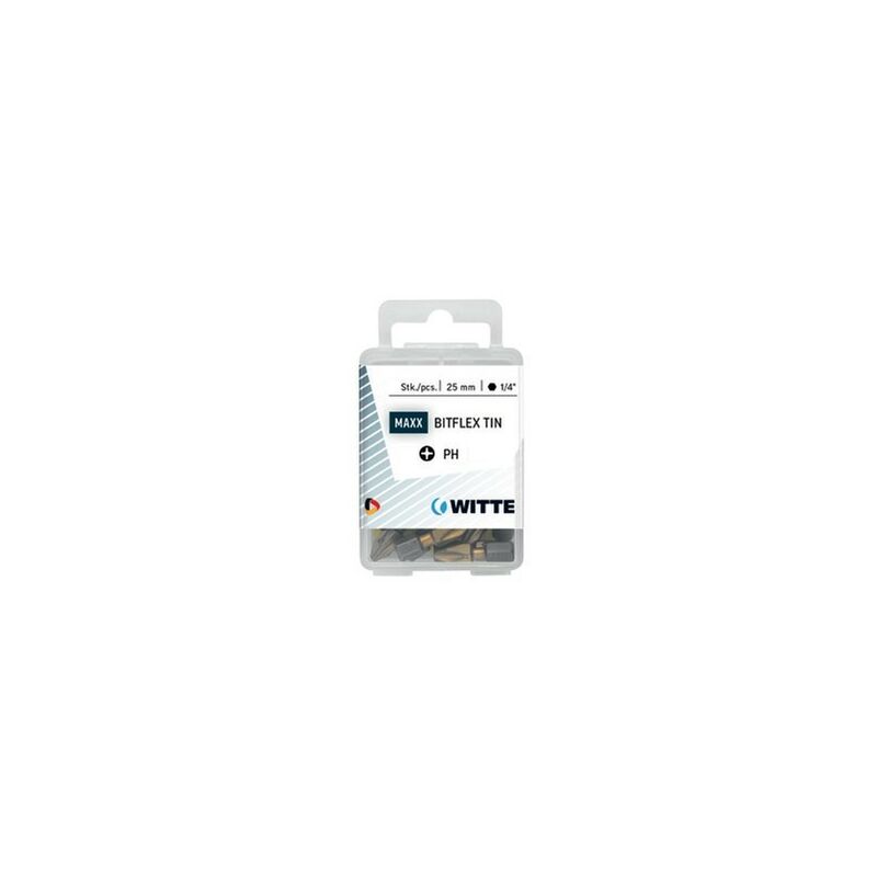 

WITTE 428421 - 15 Puntas en cajita de plástico largo 25 mm (PH 1 BITFLEX TIN)
