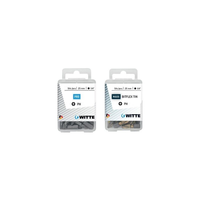 

WITTE 427712 - 5 Puntas en cajita de plástico largo 25 mm (PH2 STAINLESS)
