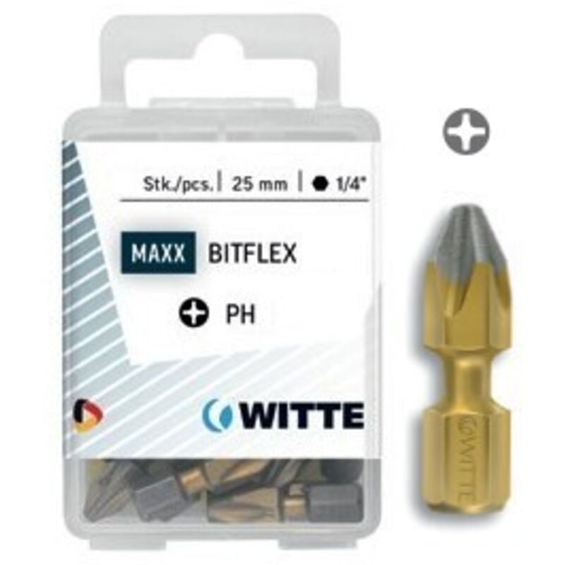 

WITTE 427971 - 5 Puntas en cajita de plástico largo 25 mm (PH 1 DIAMOND FLEX)