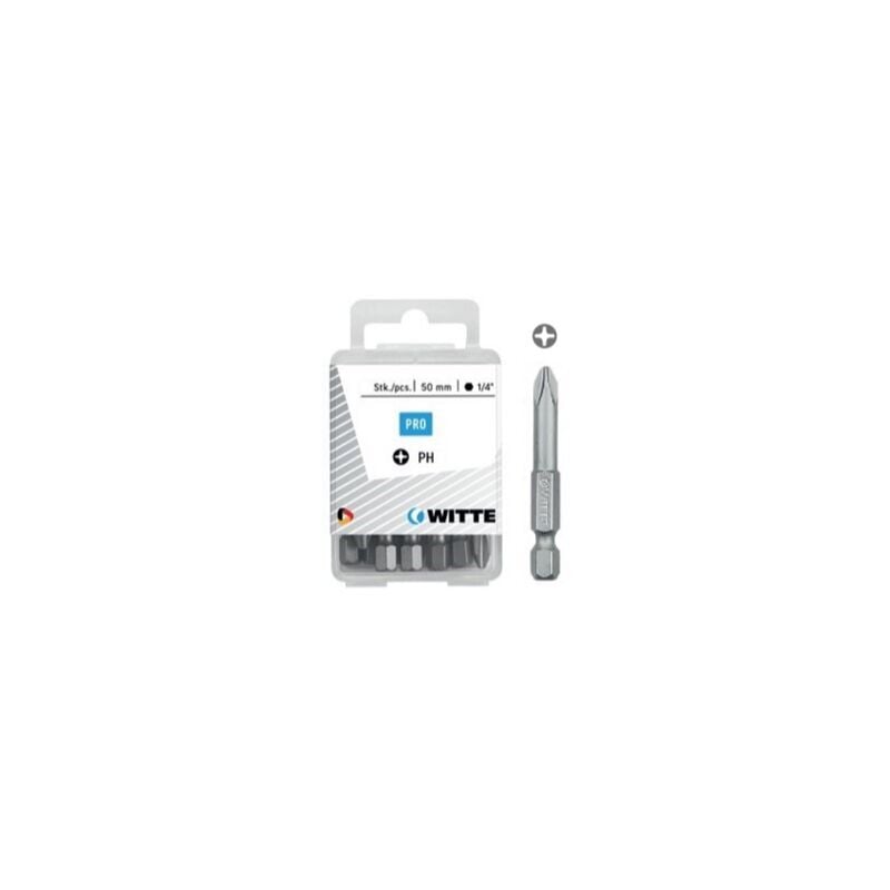 

WITTE 427552 - 5 Puntas en cajita de plástico largo 50 mm (PH 2 TIN)