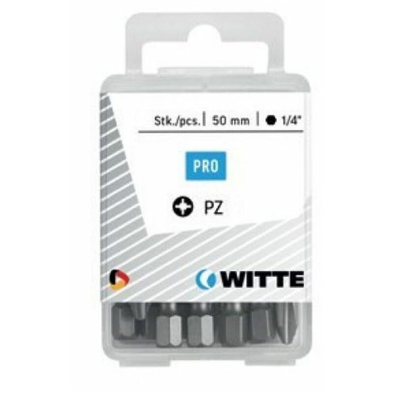Set di punte WITTE Pozidriv PZ2 10 Unità 10 Pezzi
