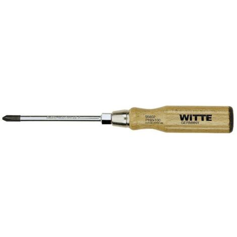 WITTE 96601 - Tournevis cruciforme pointe noire manche bois (PH1x85)
