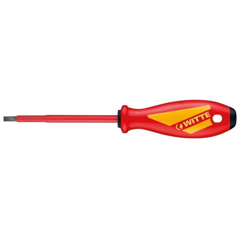 Flat Head Screwdriver VDE - Witte - MAXXPRO - Ø 8 mm - Length 175 mm - High quality - VDE safety - Ergonomic