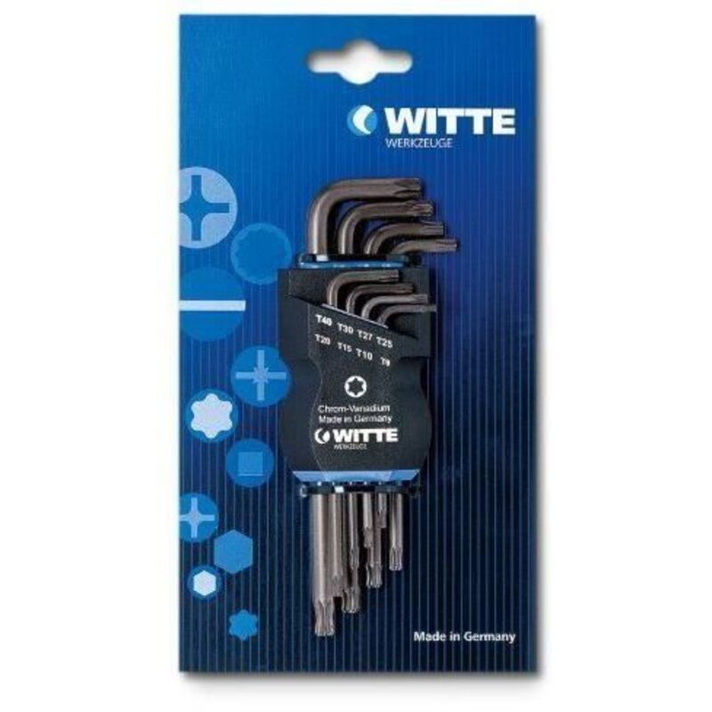 Witte Set of 8 Bent Torx Screwdrivers with Stand - 45032