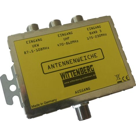 Wittenberg Antennen 3 in 1 Répartiteur d'antenne FM, DAB+, UHF W878141
