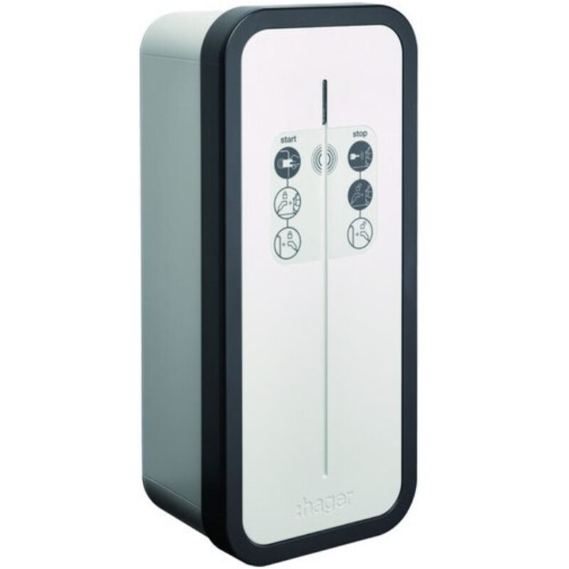 Hager - Witty borne de charge IP55 1x22kW 3P T2+RFID+OCPP XEV1R22T2