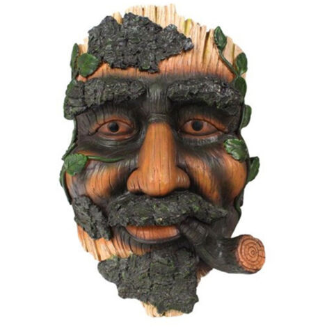 Witzige Gartenskulptur – Originelle Außendekoration Alter Mann Baum