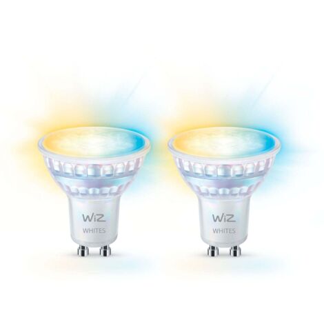 WiZ 8720169076709 LED CEE F (A - G) GU10 réflecteur 4.7 W de blanc chaud à blanc froid 2 pc(s) A768913