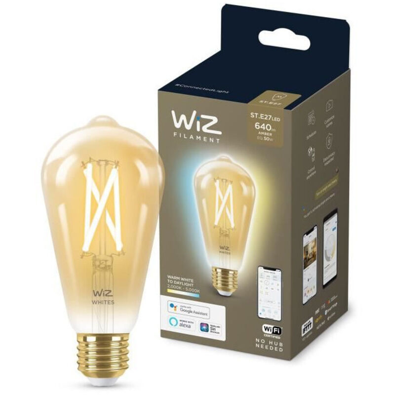 WIZ  - St64 Amber Bulb E27 Tunable White - Smart Home