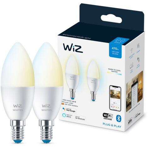 WiZ AMPOULE MODERNE 2 ampoules flamme 40W C37 E14
