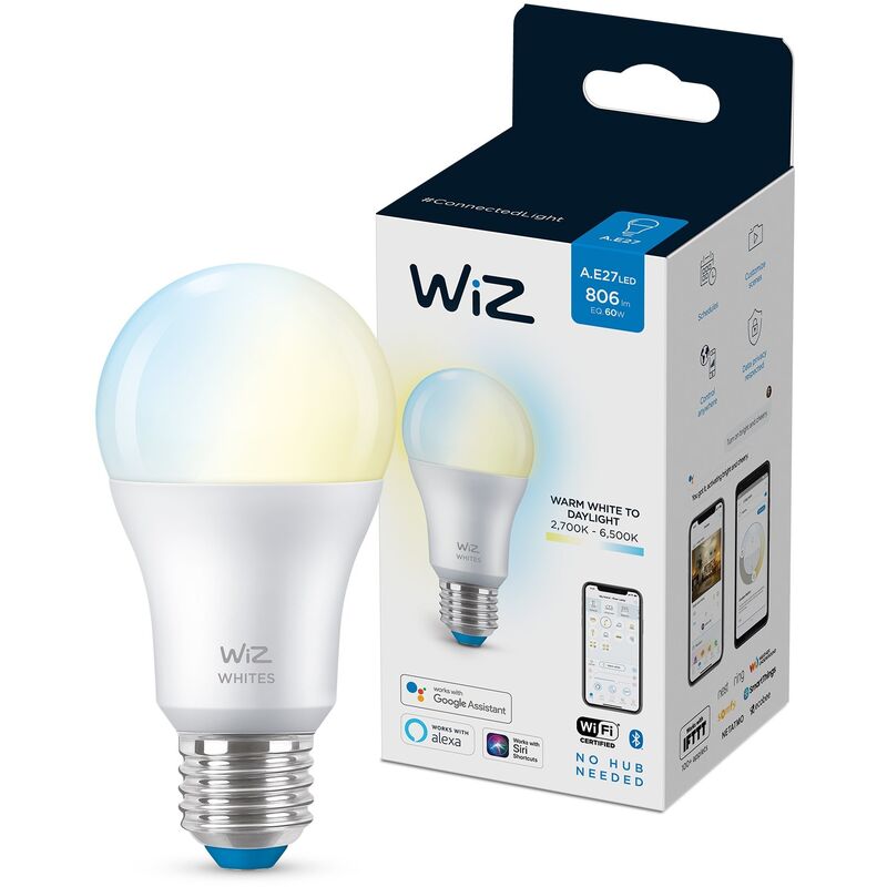 

Wiz Bombilla Wifi Y Bluetooth Led Regulable Blancos A60 60W E27
