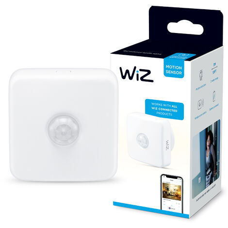 WiZ détecteur de mouvement Wi-Fi, Blanc, sans fil, fonctionne avec Alexa, Google Assistant et Apple HomeKit