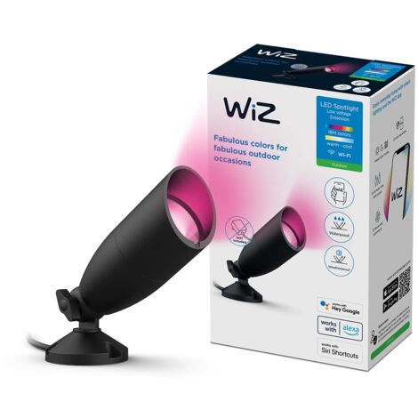 WiZ Faretto Smart Ground WiFi, per Esterni, Starter Kit, Luce Bianca o Colorata, Dimmerabile, 10W, Tecnologia SpaceSense, Controllo Vocale (Alexa, Apple HomeKit, Google Home)