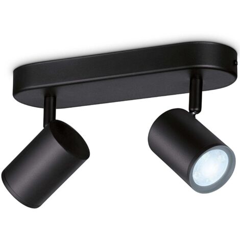 WiZ IMAGEO WiZ Spots 2x5W B 27-65K TW 871951455183100 Plafonnier LED 10 W noir W477262