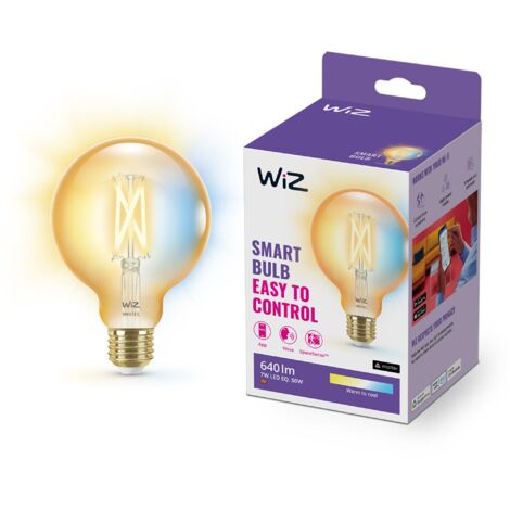 Wiz Lampadina Smart Wi-Fi, Luce Bianca Dimmerabile, Filament ambrata, E27, 7W, Tecnologia SpaceSense, Controllo Vocale (Alexa, Apple HomeKit, Google Home)