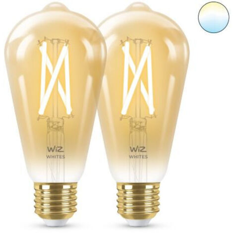 WiZ Lampe LED 2 filaments ambres ST64 E27