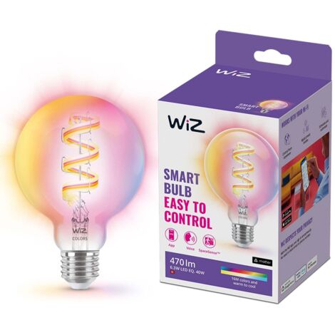 Wiz Lampe LED E27 G95 multicolore dimmable intelligente