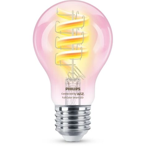 WiZ Philips - Lampadina a filamento LED intelligente Clear 40 W A60 E27 RGB, 929003267121