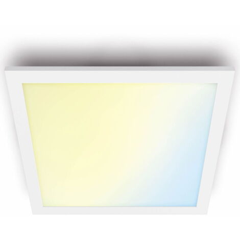 WiZ plafonnier Wi-Fi Blanc, 36W, nuances de blanc, carré, fonctionne avec Alexa, Google Assistant et Apple HomeKit