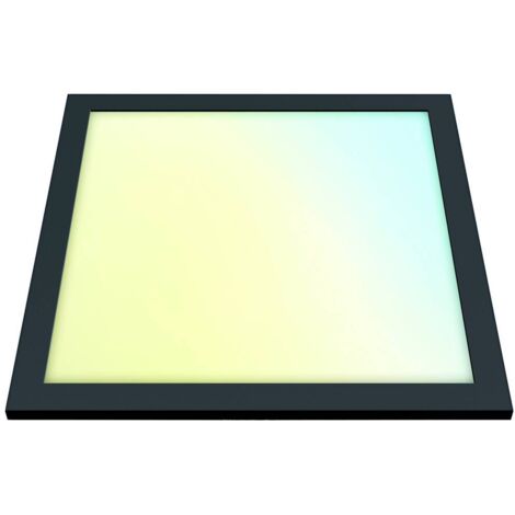 WiZ plafonnier Wi-Fi carré, nuances de blanc, 12W, Noir, fonctionne avec Alexa, Google Assistant et Apple HomeKit