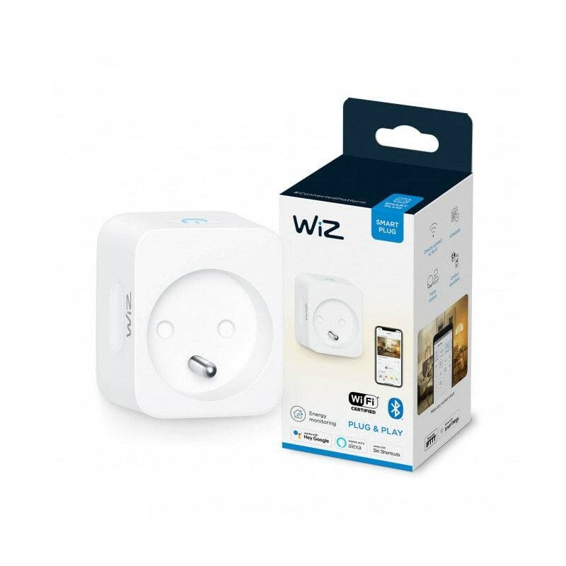 Prise connectée Wi-Fi avec mesure consommation, fonctionne avec Alexa, Google Assistant et Apple HomeKit - WIZ