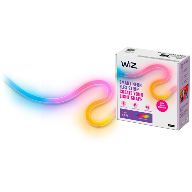 Ruban multi-color Wi-Fi, 3 mètres, flexible, compatible SpaceSense - WIZ