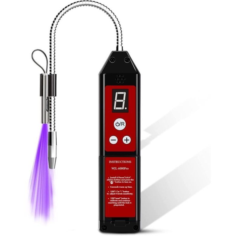 WJL-6000PRO Détecteur De Fuite De Fréon AVEC LUMIÈRE LED, Détecteur De Fuite De Réfrigérant, Détecteur De Fuite d'Halogène Testeur Hvac Air Condition
