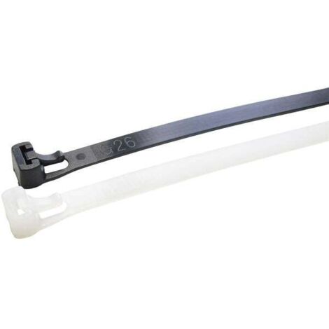 WKK 118157971 118157971 Fascetta per cavi 250 mm 7.60 mm Naturale riutilizzabili, Stabilizzato ai raggi UV, resistente