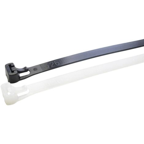WKK 118197971 118197971 Fascetta per cavi 300 mm 7.60 mm Naturale riutilizzabili, Stabilizzato ai raggi UV, resistente