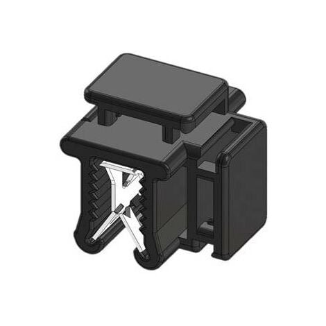 WKK Clip pour bord de tôle enfichable 50121 résistant aux intempéries, stabilisé aux UV, maintien des câbles latéralement au montage, maintien d S325211