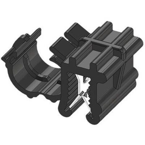 WKK Clip pour bord de tôle enfichable ART005912 Ø du faisceau (serré)=4.50 mm stabilisé à la chaleur, maintien des câbles latéralement au monta S325421
