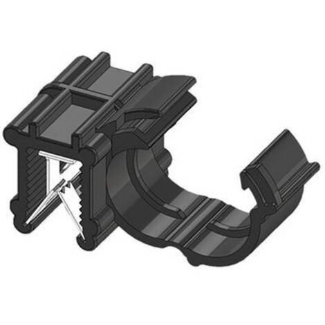 WKK Clip pour bord de tôle enfichable ART005917 Ø du faisceau (serré)=10 mm stabilisé à la chaleur, maintien des câbles latéralement au montage S325411