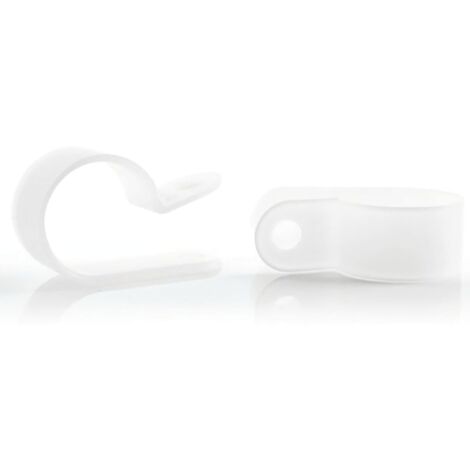 WKK Klemmschelle 1/8 Zoll - Rohrschelle für Kabel und Rohre, Schlauchhalter Wand, Polyamid transparent
