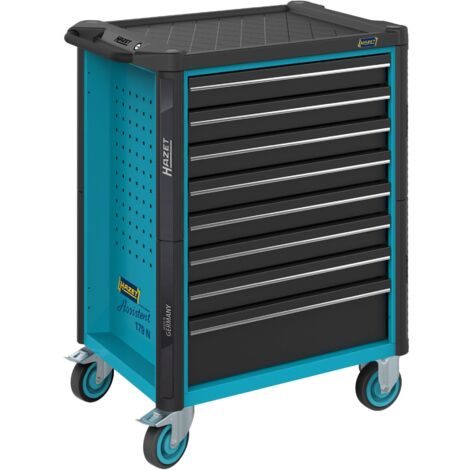 Wkz. carrello 179N-8 B785xT518xH1020mm 1000kg 8 cassetti in acciaio blu