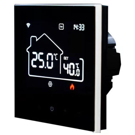 WLAN-fähiges Thermostat für die zentrale Klimaanlage im Innenbereich, Fußbodenheizung, All-in-One-Temperaturregler, Digitalanzeige, intelligente Steuerung über eine Handy-App für Tuya.