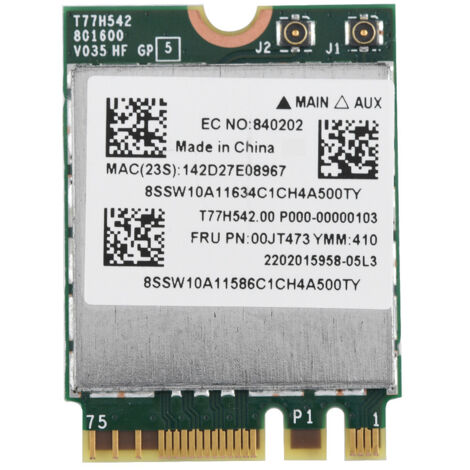 WLAN-Karte M2 802.11AC Dualband 433 Mbit/s für Lenovo PC