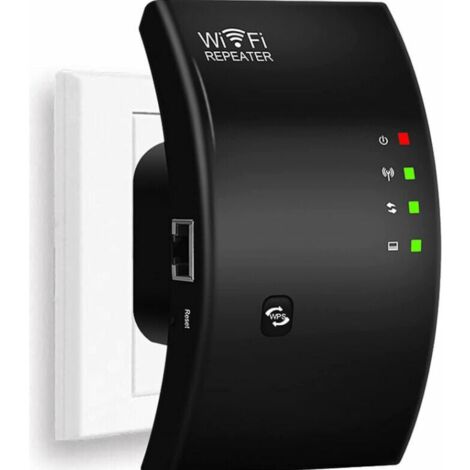 ONTWAY WLAN-Repeater, WLAN-Repeater, leistungsstarker WLAN-Verstärker, WLAN-Extender N300, WLAN-Signalverstärker, 1 Ethernet-Anschluss, deckt bis zu 200㎡ ab, einfach zu installieren, kompatibel mit allen Int