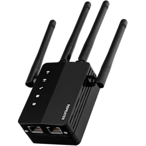 WLAN-Signalverstärker, Dualband-WLAN-Repeater (2,4 GHz/5,8 GHz), drahtloser WLAN-Reichweitenverlängerer mit Ethernet-Anschluss