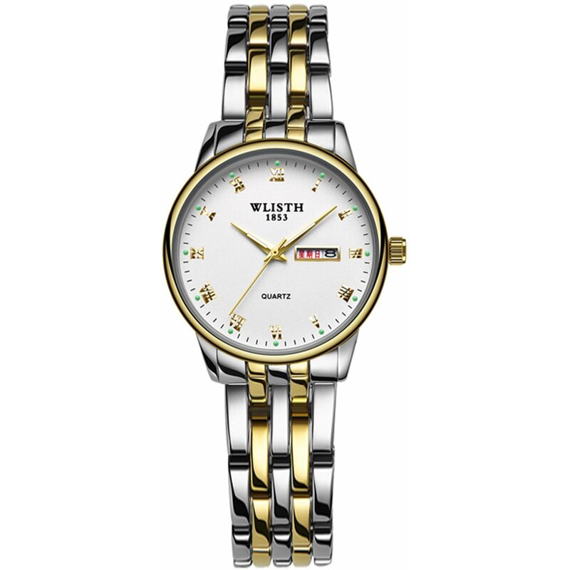 

WLISTH Q359 Reloj de pareja Elegante Elegante Reloj de pulsera de cuarzo para el y para ella Reloj de vestir clasico de negocios para hombres y
