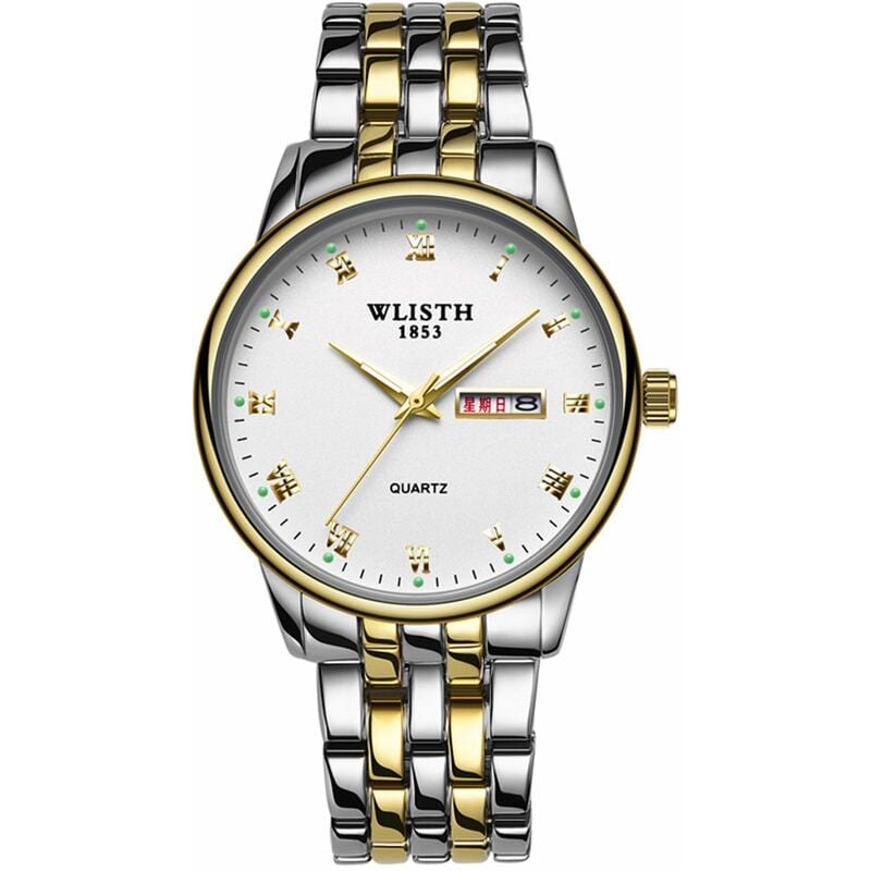 

WLISTH Q359 Reloj de pareja Elegante Elegante Reloj de pulsera de cuarzo para el y para ella Reloj de vestir clasico de negocios para hombres y