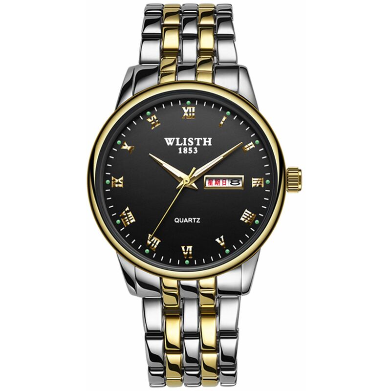 

WLISTH Q359 Reloj de pareja Elegante Elegante Reloj de pulsera de cuarzo para el y para ella Reloj de vestir clasico de negocios para hombres y