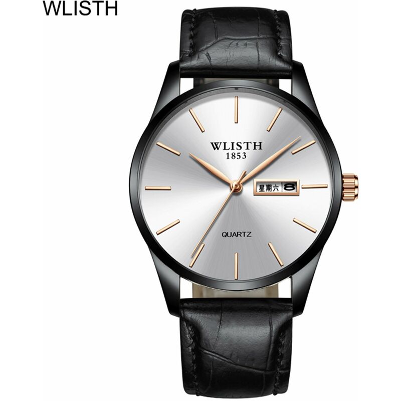 

WLISTH S512 Elegante reloj de cuarzo para hombres de negocios Reloj de pulsera minimalista multifuncional con pantalla impermeable / de calendario