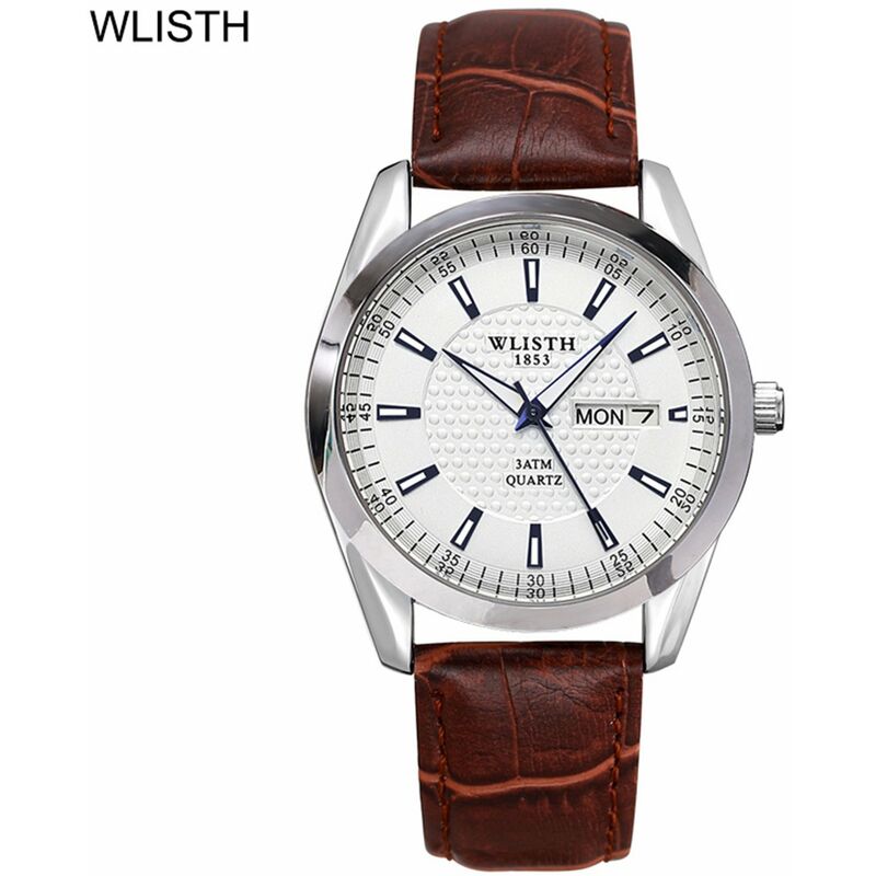 

WLISTH S903 Reloj clasico para pareja Minimalista Reloj de pulsera de cuarzo para el y para ella Reloj de vestir informal de negocios para hombres y