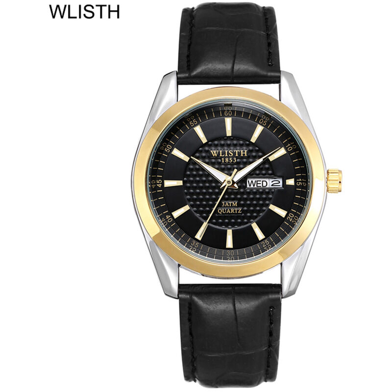 

WLISTH S903 Reloj clasico para pareja Minimalista Reloj de pulsera de cuarzo para el y para ella Reloj de vestir informal de negocios para hombres y