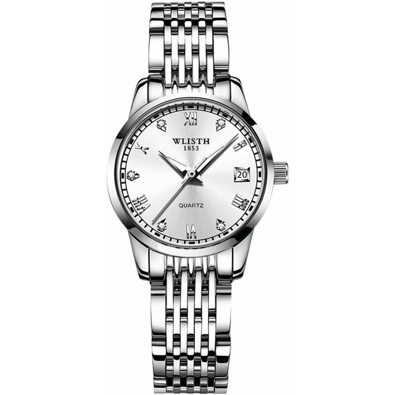 

WLISTH S931 Elegante Reloj clasico para parejas Reloj de pulsera de cuarzo multifuncional para el y para ella 30M Reloj de vestir informal de
