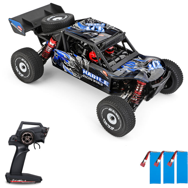 

124018 Coche de carreras de alta velocidad 60 km / h 1/12 2,4 GHz Coche RC Off-Road Drift Car RTR 4WD Chasis de aleacion de aluminio Engranaje de